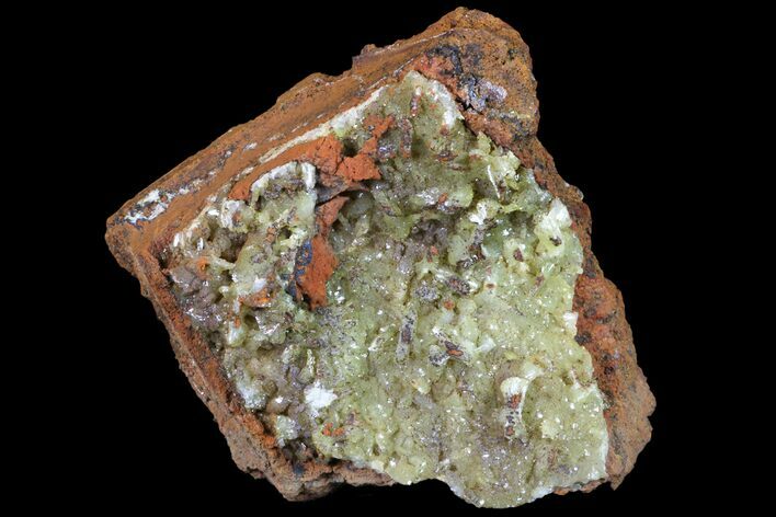 Yellow-Green Adamite Crystals On Limonite - Ojuela Mine, Mexico #155303